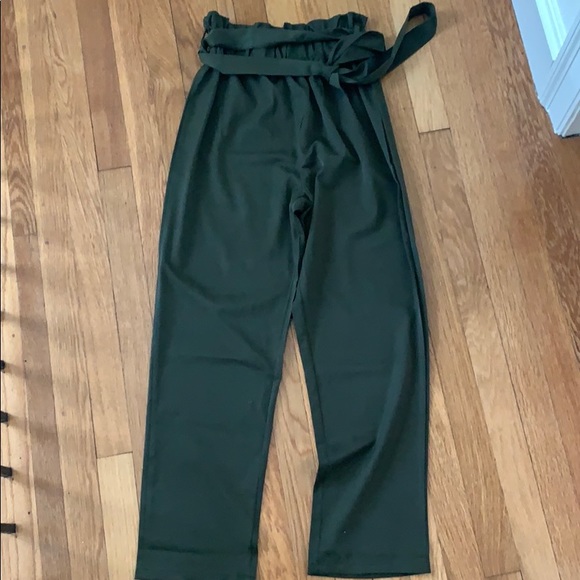 cropped white off the shoulder T and dress pants! - Picture 3 of 3